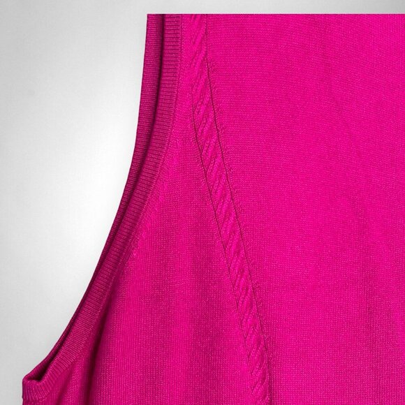 ELLEN TRACY 2X Sleeveless Knit Top‎ In Fuchsia  Plus Size - Picture 3 of 7